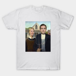 Michael and Holly from the The Office in American Gothic T-Shirt